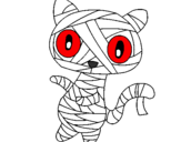 Desenho O gato momia pintado por múmia