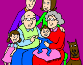 Desenho Família pintado por **gabrielle**
