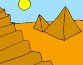 Desenho Pirâmides pintado por nandinha
