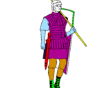 Desenho Soldado romano pintado por davi
