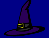 Desenho Chapéu de bruxa pintado por azulzinho