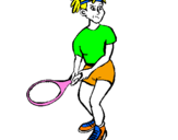 Desenho Rapariga tenista pintado por Sisi