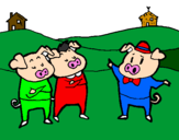 Desenho Os três porquinhos 5 pintado por AZULZINHO