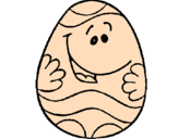 Desenho Ovo de páscoa feliz pintado por luiza eduarda