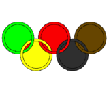 Desenho Argolas dos jogos olimpícos pintado por anónimo