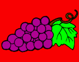 Desenho Uvas pintado por larryssa