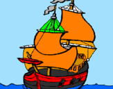 Desenho Barco pintado por kennedy