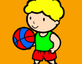 Desenho Jogador de basquete pintado por beto