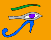 Desenho Olho de hórus pintado por mirella