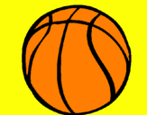 Desenho Bola de basquete pintado por Isabela