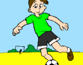 Desenho Jogar futebol pintado por Tomás grão