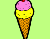 Desenho Cone de gelado pintado por leanderson