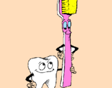 Desenho Dentes e escova de dentes pintado por TCDJTCDCDTJCDATJDJTJCDJYT