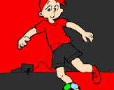 Desenho Jogar futebol pintado por matheus