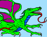 Desenho Dragão réptil pintado por NICOLAS