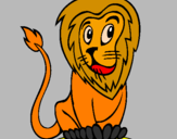 Desenho Leão pintado por michelle