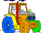 Desenho Tractor em funcionamento pintado por LUCAS C F