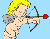 Desenho Cupido a apontar com a seta pintado por ivanOo