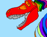 Desenho Esqueleto tiranossauro rex pintado por ana