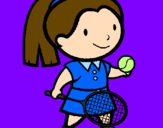 Desenho Rapariga tenista pintado por mimi