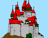 Desenho Castelo medieval pintado por georghia