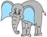 Desenho Elefante feliz pintado por asterisqui