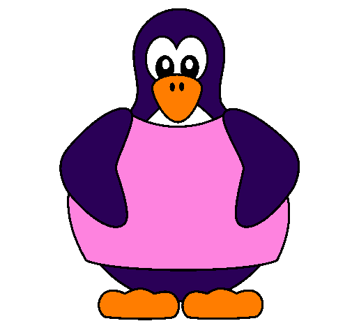 Desenho Pinguim pintado por julia
