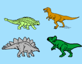 Desenho Dinossauros de terra pintado por kelvin b