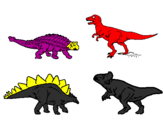 Desenho Dinossauros de terra pintado por jhonny
