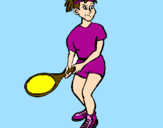 Desenho Rapariga tenista pintado por  vitoria zilio