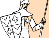 Desenho Cavaleiro da corte pintado por laura