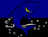 Desenho Tubarão pintado por IAGO