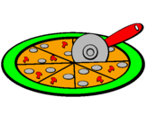 Desenho Pizza pintado por juliana