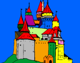 Desenho Castelo medieval pintado por braian