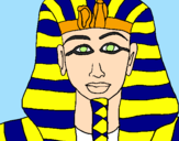 Desenho Tutankamon pintado por Gabrieli