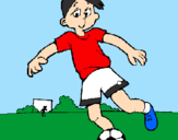 Desenho Jogar futebol pintado por Vinicius 