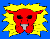 Desenho Leão pintado por melina