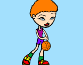 Desenho Jogadora de basquete pintado por Patricia