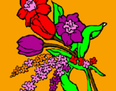 Desenho Ramo de flores pintado por ster