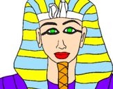 Desenho Tutankamon pintado por layla
