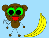 Desenho Macaco 2 pintado por Henry 