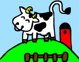 Desenho Vaca feliz pintado por sofia s