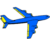 Desenho Avião pintado por isaque