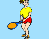 Desenho Rapariga tenista pintado por Aninhaa