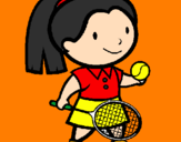 Desenho Rapariga tenista pintado por Patricia