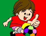 Desenho Rapaz a jogar futebol pintado por TIAGO  26