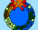 Desenho Coroa de natal pintado por gabriel