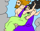 Desenho O rapto de Perséfone pintado por Thaaynaa