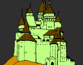 Desenho Castelo medieval pintado por betania