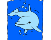 Desenho Golfinho pintado por maria teresa